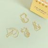 Cartoon cat paper clips, various shapes, kitten paper clips, cute creative special-shaped paper clips, handbook storage