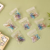 Creative metal color small clip, hand ledger, small book clip, creative stationery office clip, bill long tail clip, cute