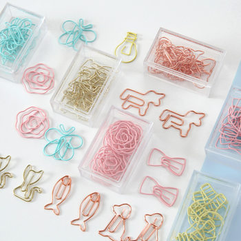 Cartoon Metal Paper Clips, Colorful Shaped Bookmarks, Creative Animal-Shaped Paper Clips