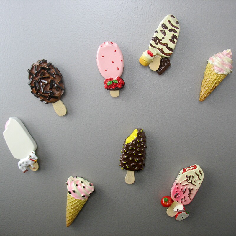 Cute Personality Ice Cream Ice Cream Sweet Cylinder Fridge Stick Decoration Magnetic 3d Solid Germinate Suction Iron Stone Kindergarten-Taobao