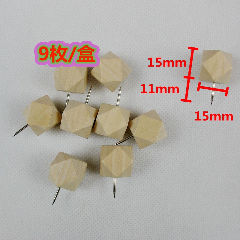 Creative Woody Log Nail Large Number Polygon Multi-Ridge Head Work Wordnail Cork Photo Wall Nail Beauty Engineering Nail 9 