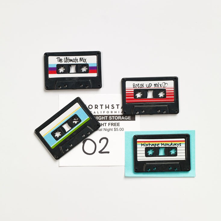 Creative tape magnet photo nail creative magnetic refrigerator tape magnetic absorption magnetic tape 4 pieces