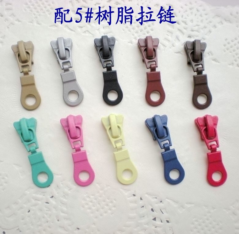 DIY5V zipped head 12 color 1 Yuan 1 THREE SECTIONS Resin Pull Head 5 Resin Code Assembly Sleeve Zipped Head-Taobao