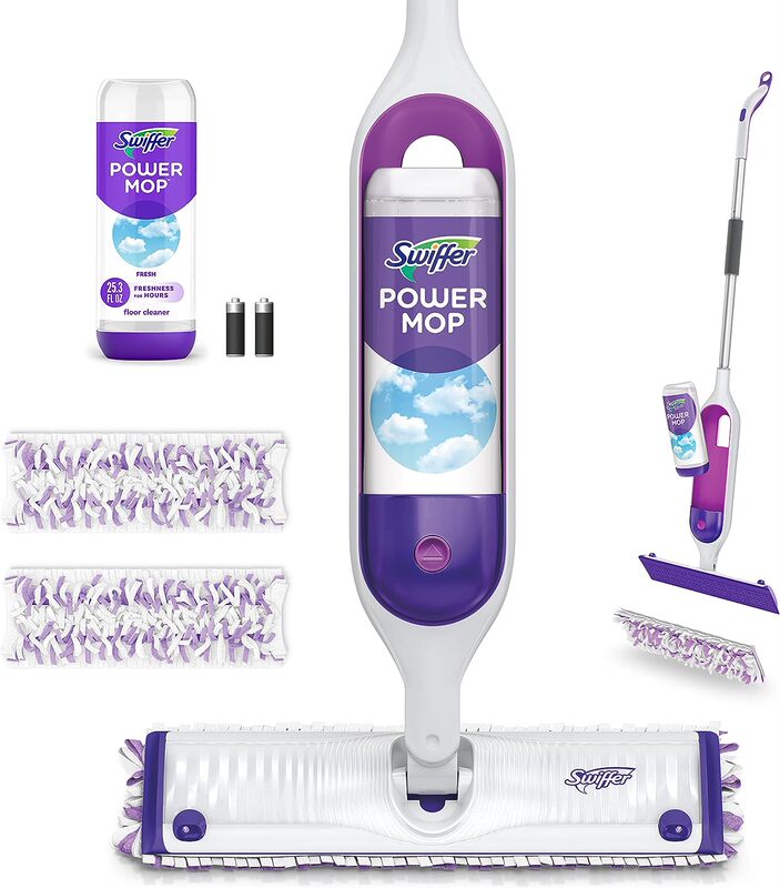 In-Stock Genuine American Swiffer Wetjet 5X Electric Dual-Head Spray Mop with Cleaning Agent and Dry Wipes