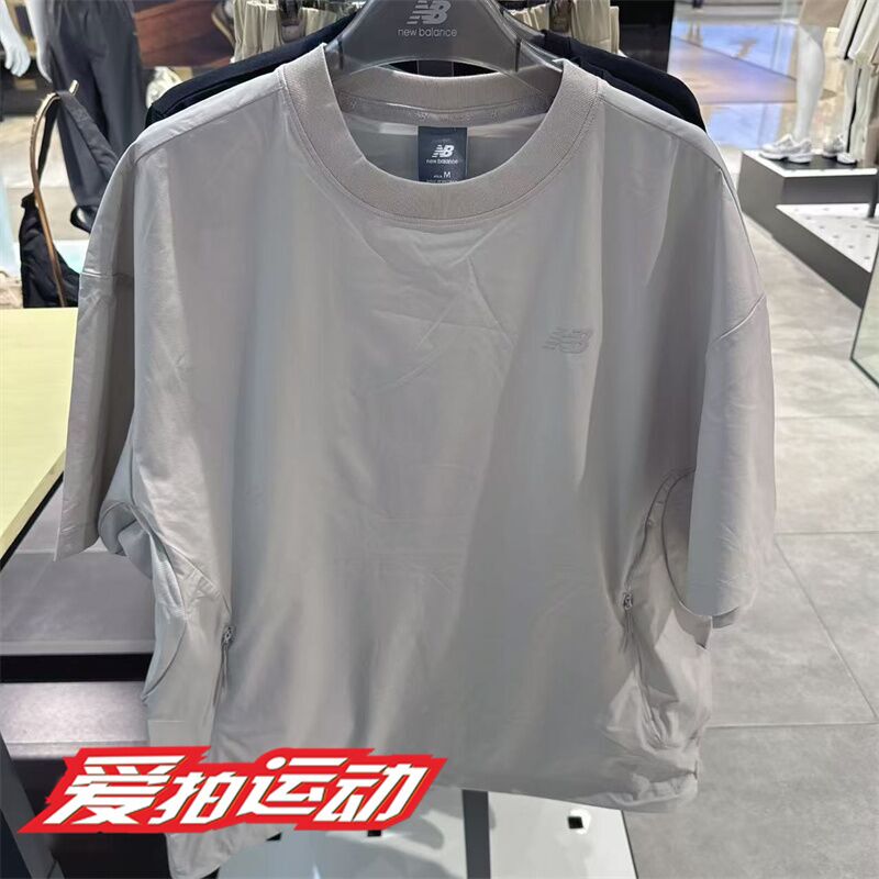 New Balancenb 2025 Summer New Men's Casual Fashion Versatile Round Neck Short-Sleeved Nef35431