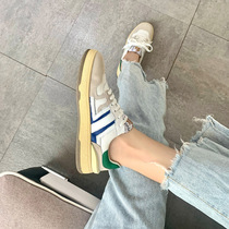 Forrest Gump training shoes women 2021 new autumn leather ins Joker retro thick soled casual sports board shoes dirty shoes