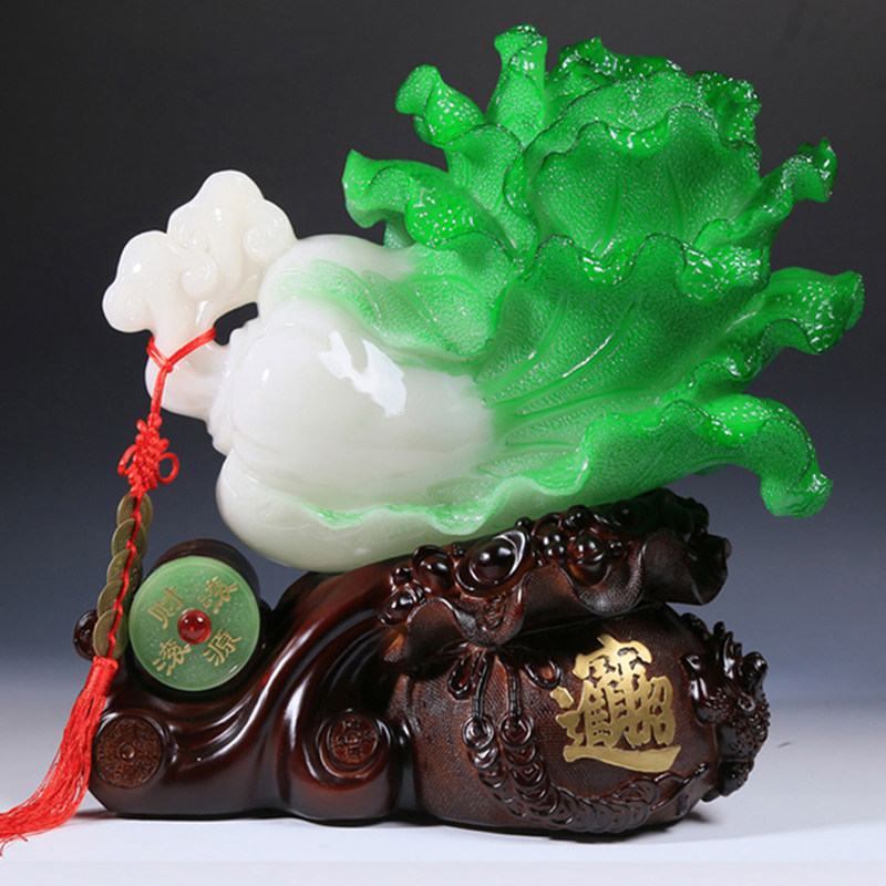 Resin Cabbage Pendulum with a property Entrance Treasure Home Living Room Genguan TV Cabinet Decoration Moving Joe relocating presents small