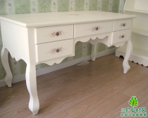 March Country Wind Field Garden desk writing desk solid wood American English style hand-painted princess Girl Inn