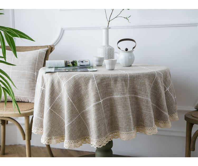 Khăn trải bàn tròn lớn vải cotton tròn hộ gia đình nhỏ tươi tròn bàn vải nhà hàng đơn giản hiện đại khăn trải bàn tròn - Khăn trải bàn khăn trải bàn đám cưới