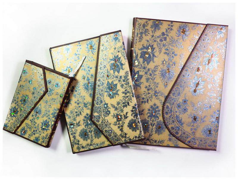 Dazzle cover Hardcover with Magnetic Buckle Notebook Single Book (4196 Golden Flower)