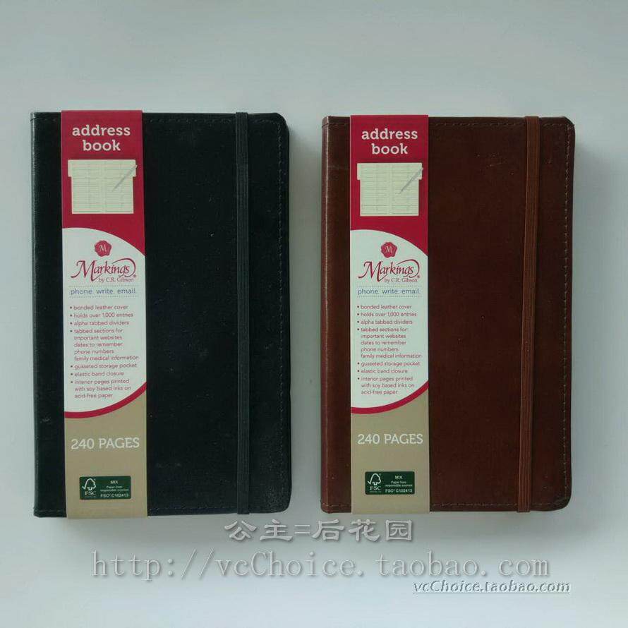 American Classic Brand-Markings- Leather Business Phone Book (Long Version Brown Black)