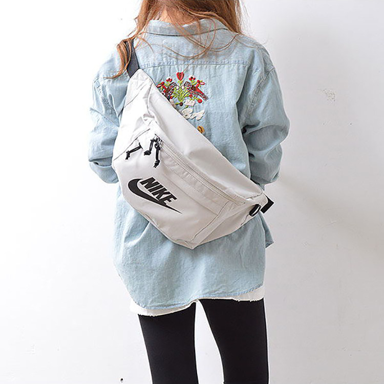 nike tech waist bag white