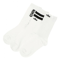 Exit Japan Single minimalist Alphabet LOGO Pure good mix with medium long cylinder black and white female sock Chaoder