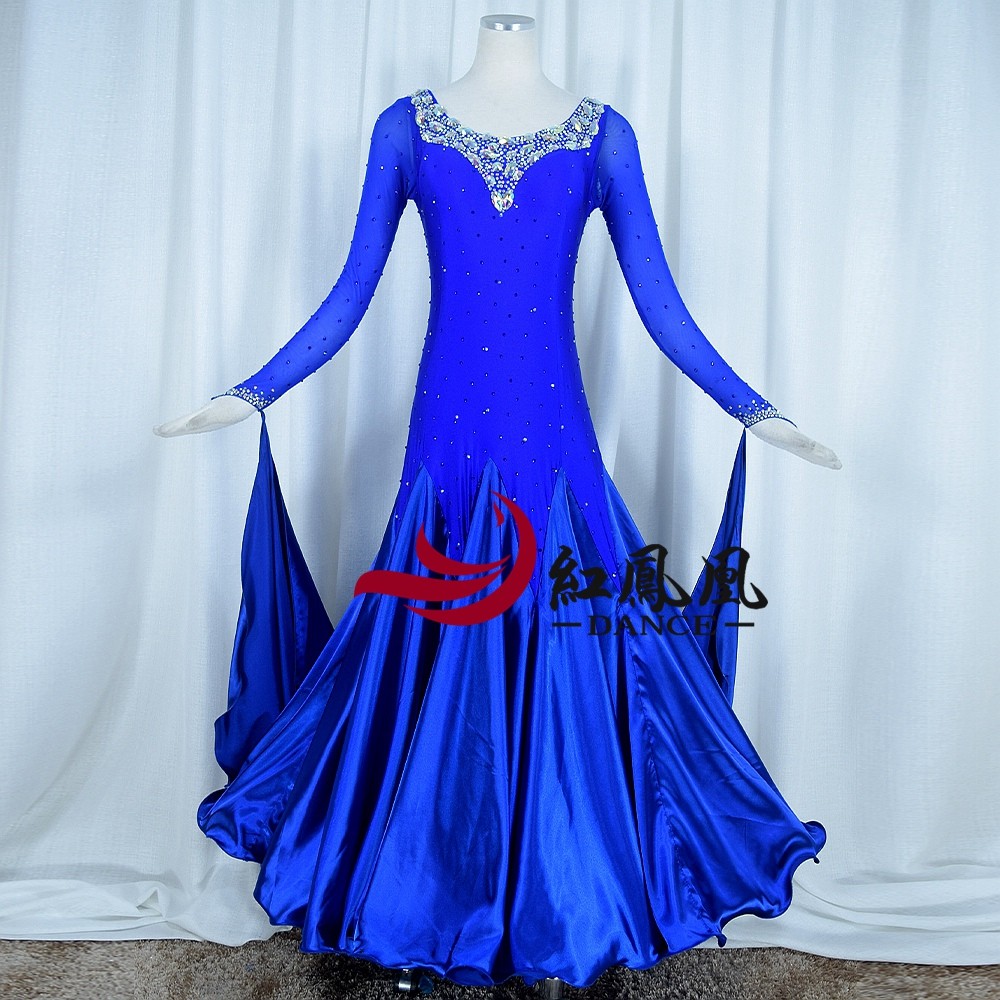 Red Phoenix's new Morden Dance Competition Skirt Contest Professional to Serve National Standard Social Dance Performance BR876