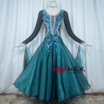 Red Phoenixs new BAO WEN national standard waltz Morden dance competition dress rehearsal for children B988