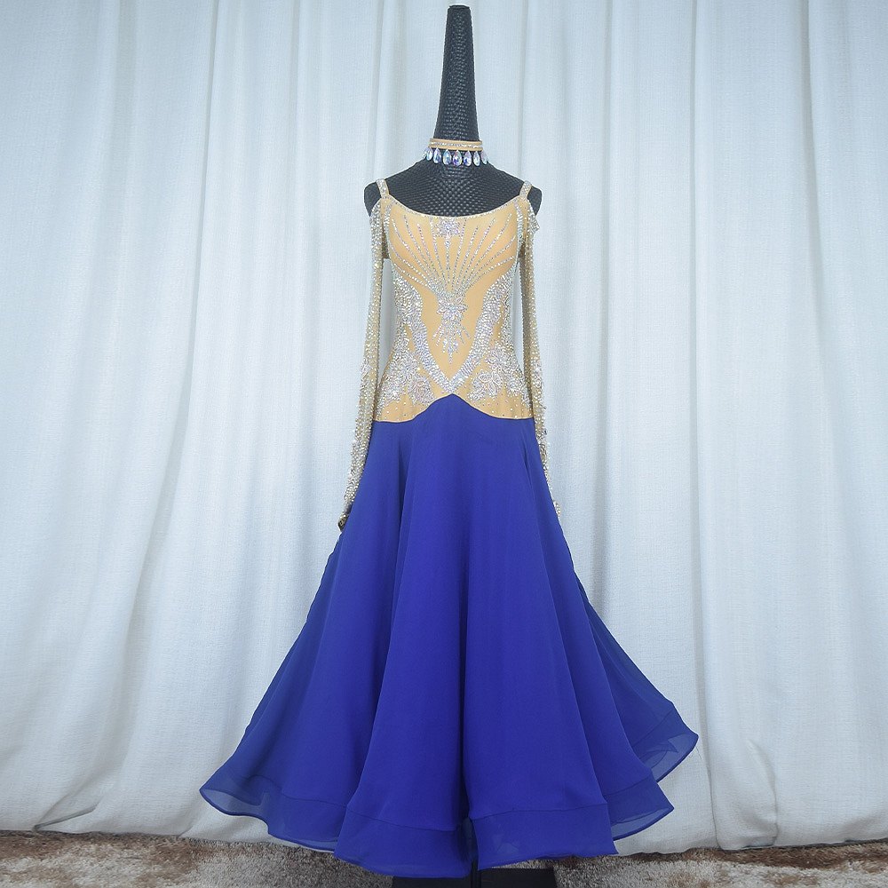 Red Phoenix Custom upscale Collision Color Morden Dance Competition Dress Waltz Tango Fox Walking Performance Wear 998