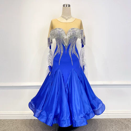 Red Phoenix Современная танцевальная юбка Новая китайская стандартная танцевальная танце