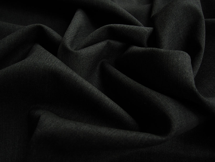 vải vải phù hợp với nhập khẩu quần mặc ban đầu màu xám đen worsted len twill nhăn DIY vật liệu 45 mét - Vải vải tự làm vải cotton gân