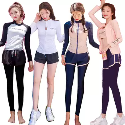 Diving suit female two-piece long sleeve sunscreen spa swimsuit suit couple jellyfish coat floating suit suit suit suit