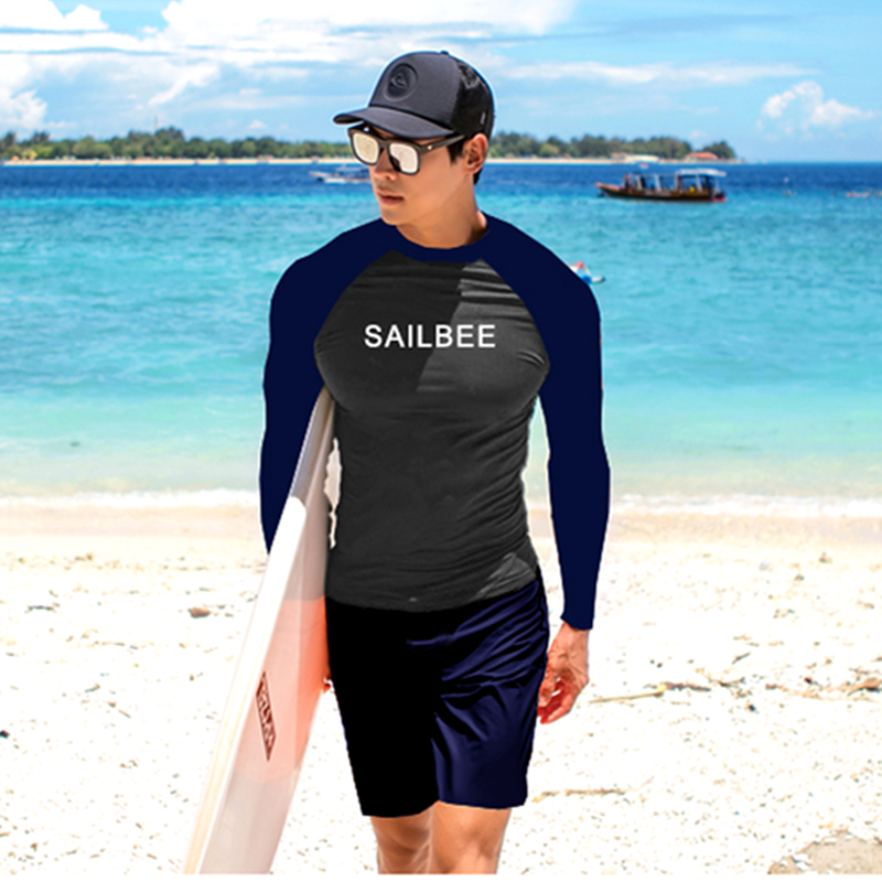 Wetsuit men's two-piece top deep diving warm snorkeling swimsuit jellyfish clothing quick-drying sunscreen long-sleeved swimsuit winter swimming