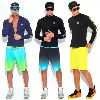 Korean men's diving suit two-piece couple jellyfish clothes surf submersible men's sunscreen long-sleeved swimsuit