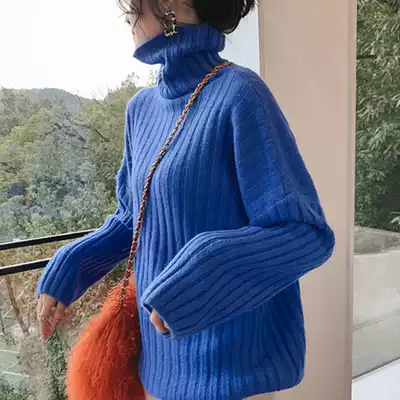 Autumn and winter New Net red lazy wind turtleneck sweater women's pullover Korean version of loose Joker students wear sweater