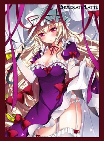 Game Wang Cartoon Girl's sleeve Oriental Eight Cloud Purple C90 venue limited sleeve card sleeve 2DL