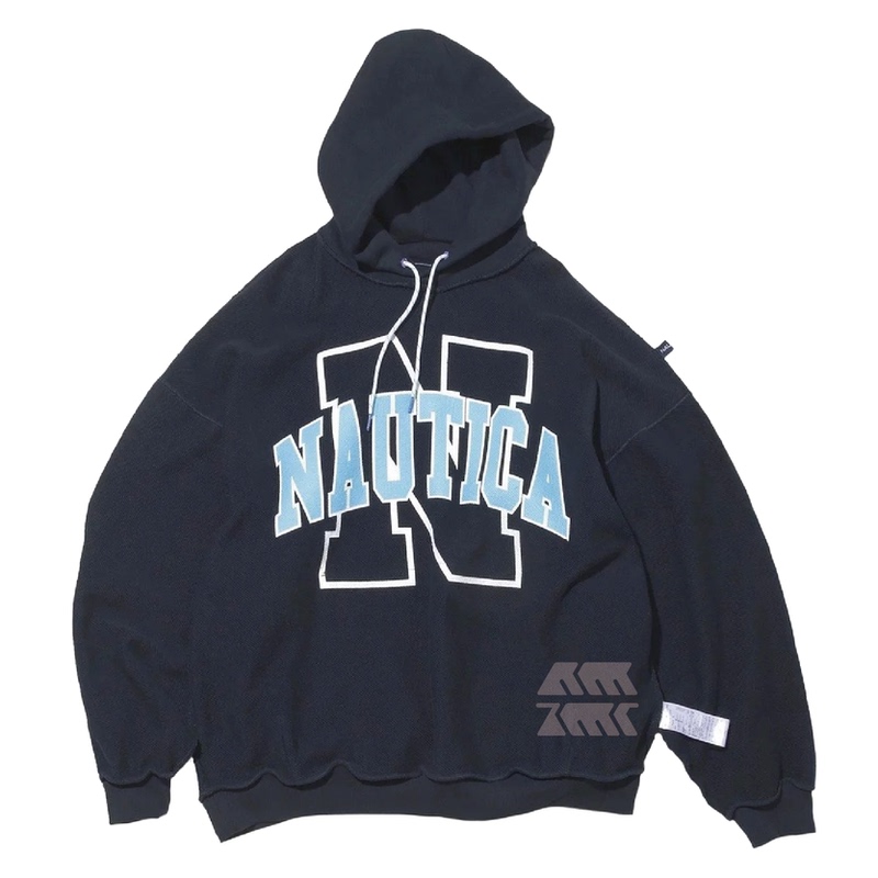 Nautica Japan City Boy Double-Sided Thickeneded Retro Hooded Sweatshirt 20Aw Produced by Hasegawa