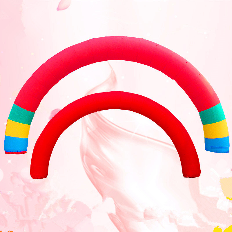 New Inflatable Arch Door Advertising Campaign Red Gold Color Dual Arch Gas Model Celebration Wedding Wedding Common Color Iridescent Doors