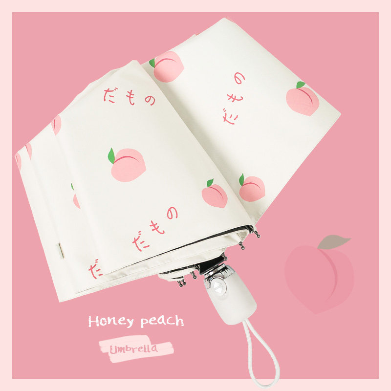 Umbrella fully automatic folding umbrella reinforced anti-wind female clear rain and rain umbrella shading umbrella sunscreen umbrella sunscreen with small portable