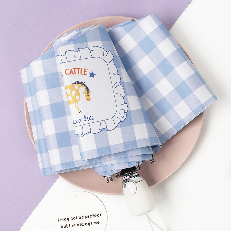 Automatic umbrella folding umbrella Anti-wind reinforcement cute rain and rain dual-use umbrella Student umbrella Female sunscreen umbrella
