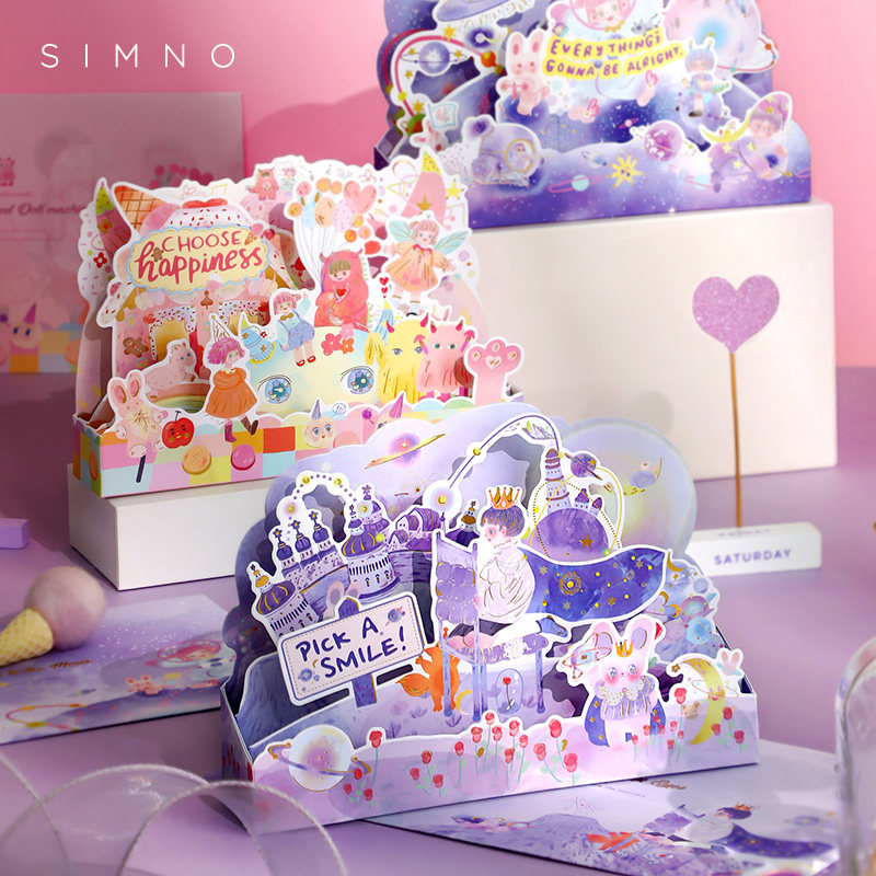 Creative Stereo Greeting Cards Message High-end Children Students Christmas New Year Holiday Gifts Small Cards Birthday Blessings Cards