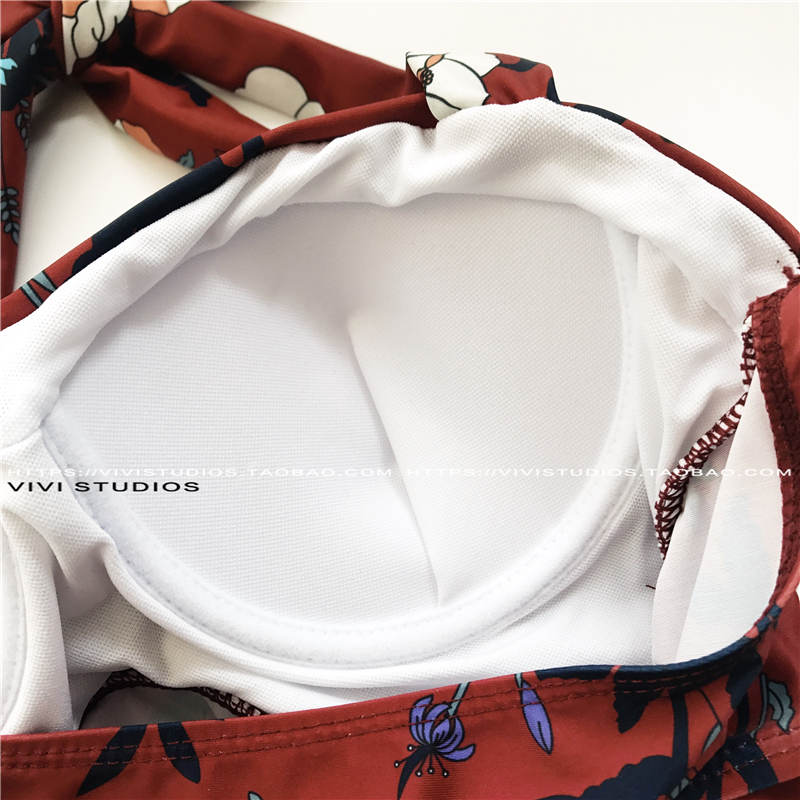 VV / 18ss Nước hoa nhỏ Hàn Quốc kỳ nghỉ sinh viên dễ thương tắm nước nóng mùa xuân phù hợp với nữ che bụng váy bảo thủ bikini 2 mảnh màu đen	