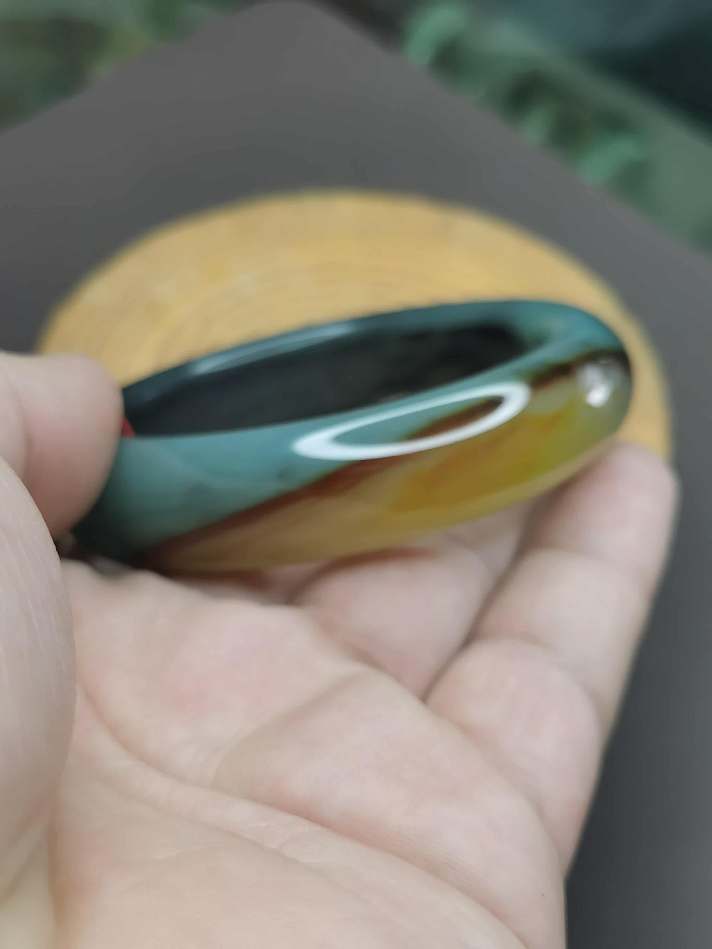 Natural Xiuyu flower jade bracelet Jade bracelet Xiuyan jade bracelet Blue flower bracelet Xiuyu bracelet for men and women jewelry