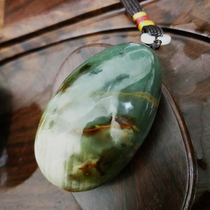 Fat Brother Xiu Jade Natural Analysis Wood Green River Grinding Jade Hand made the original stone jade pendant jade pendant jade ornament