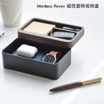 Meat-eater MordecoRevov Magnetic Collection Box Beech Desktop Home Office Aluminum Jewelry Storage Box