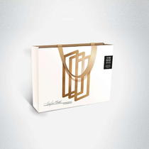 Printed white cardboard handbag custom gift bag packaging bag enterprise custom culture handbag