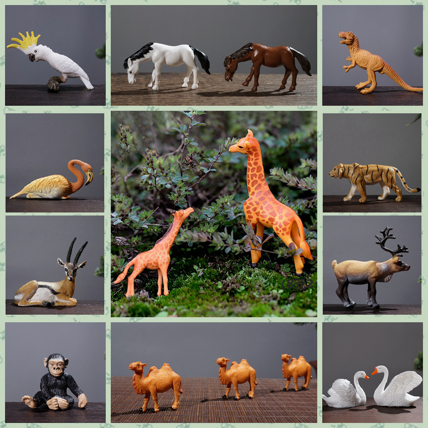 Bonsai accessories Rockery decorations Animal Ceramics Duckling Panda Turtle Rabbit Deer Resin Horse Sheep Ladybug