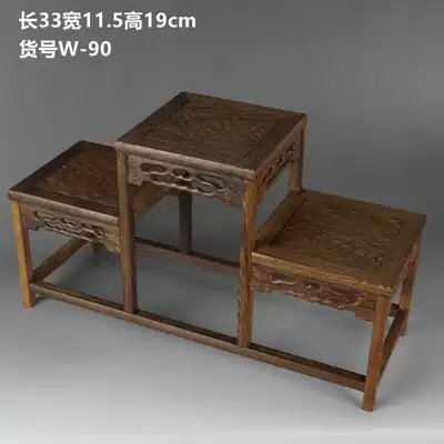 Chicken wing wood solid wood base Qishi purple sand pot Small Buddha Statue fleshy calamus small miniature bonsai Several bases