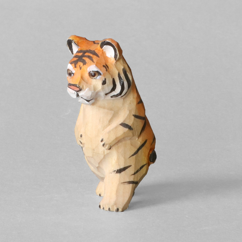 Solid wood hand wood carved frame fittings tiger wood carving crafts small tiger living room furnished home accessories