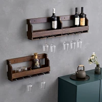 Housewood на стене с твердым деревом, на стене простота дуб -красный винный полка, черное ореховое деревянное винное шкаф
