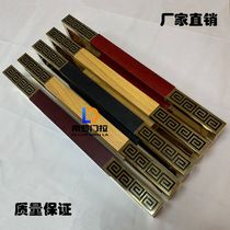 Antique Chinese solid wood door handle Hotel glass door Log door handle Carved back grain square tube Spot Diluo