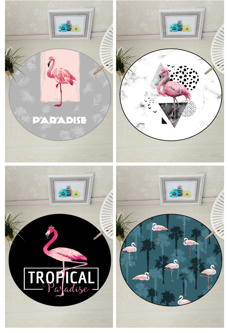 ins nordic đơn giản tròn ghế giỏ thảm ghế máy tính trượt thảm cloakroom phòng ngủ bàn cà phê thảm - Thảm sàn thảm chùi chân đế cao su