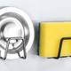 Stainless steel sponge rack without punching and pasting kitchen sink drain rack storage sink wall-mounted sponge rack