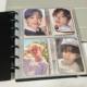 Three-inch four-grid ins style mushroom hole simple card book transparent high-value loose-leaf 3-inch storage star card book