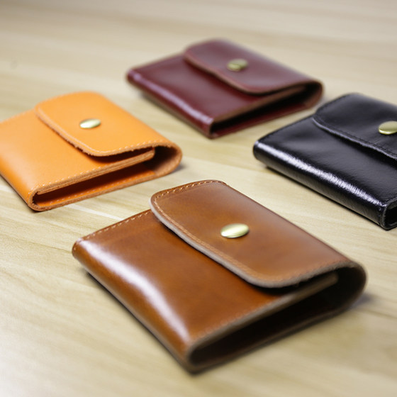 手工牛皮迷你零钱包男女式真皮复古硬币包卡包拉链小钱包潮