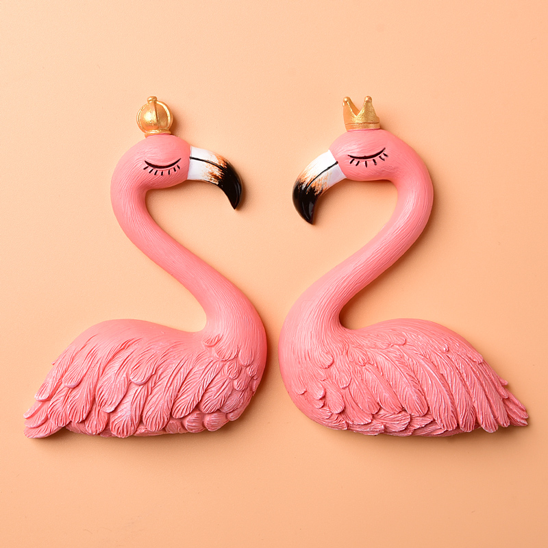 Switch wall with flamingos in red switch decoration resin 3D stereo fashion socket protective cover