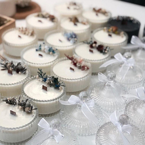 Handmade DIY scented candle material Vintage glass jar container Dried flower storage expansion box Soy wax cup candlestick