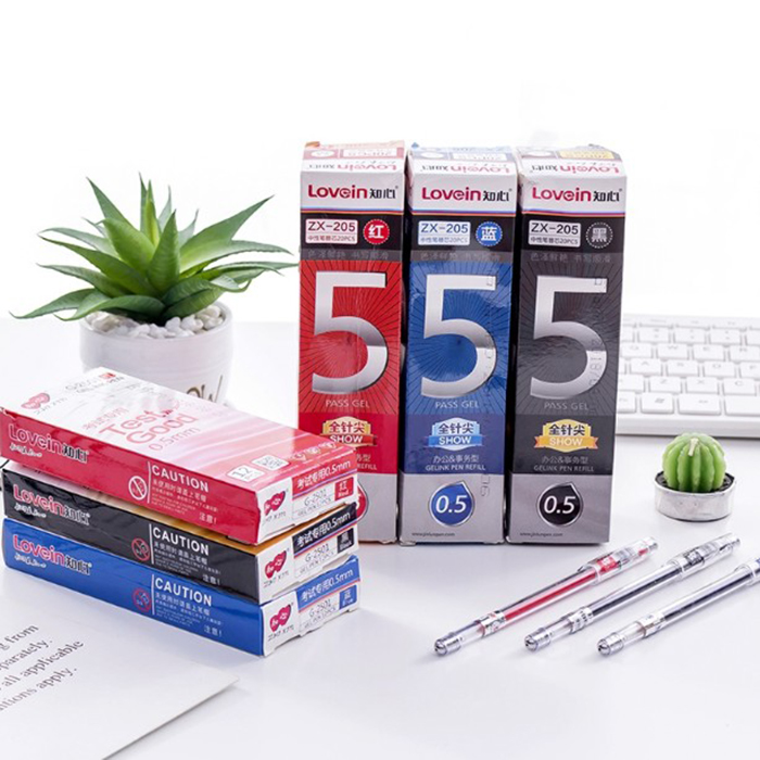 Zhixin gel pen 2501 gel pen 0 5mm full needle tube exam pen signature pen Student water-based pen