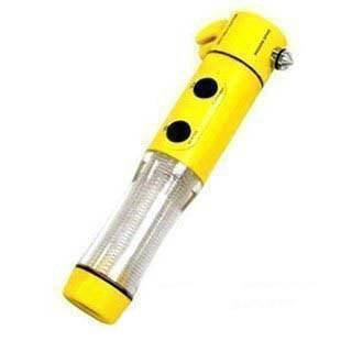 Four-in-one lifehammer safety hammer escape hammer cut knife flashlight tool with magnet suction cup warning light promotion